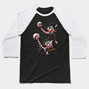 Flamingo Space Astronaut Baseball T-Shirt